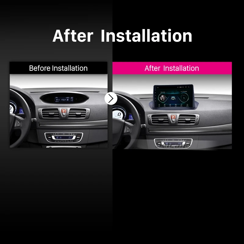 Автомобильный мультимедийный плеер Seicane с GPS стерео Android 9.0 для Renault Megane 3 2009 2010 2011