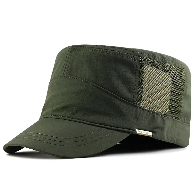 

Drop Ship Big Size Mesh Navy Caps Man Large Size Army Flat Cap Men Summer Dry Quick Plus Size Military Hat 56-62cm 62-68cm