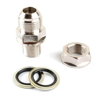 turbine oil pan return connector plug 10an m18x1 5 oil filter thread oil pan adapter accessories with nbr oil seal