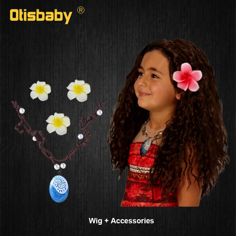 2021 Summer Moana Dress for Girls Vaiana Princess Dresses Kids Party Cosplay Costumes with Wig Children Clothing Clothes | Детская