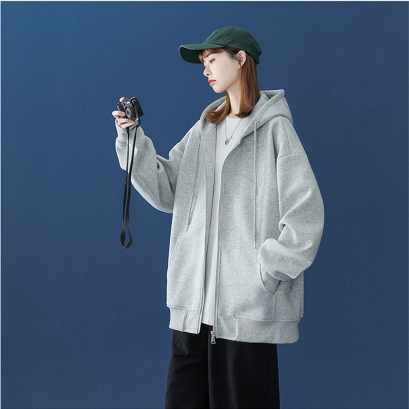 

Jacket Women Spring and Autumn Baseball Jacket Casual Loose Bomber Jacket Sports Hooded Women's Clothing 2021 Embroidery New