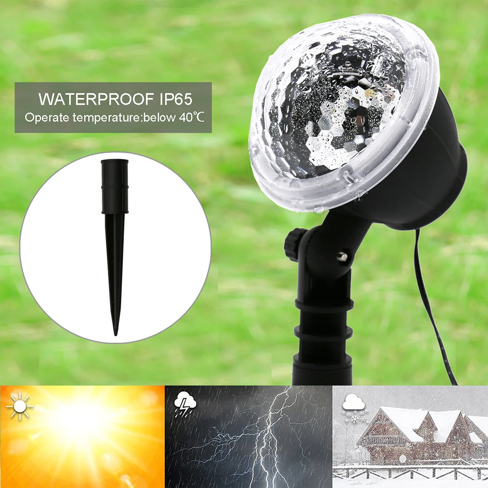 

Moving Full Sky Snowflake Laser Projector Landscape Lighting Christmas Party LED Stage Light Outdoor Garden Lawn Laser Lamp