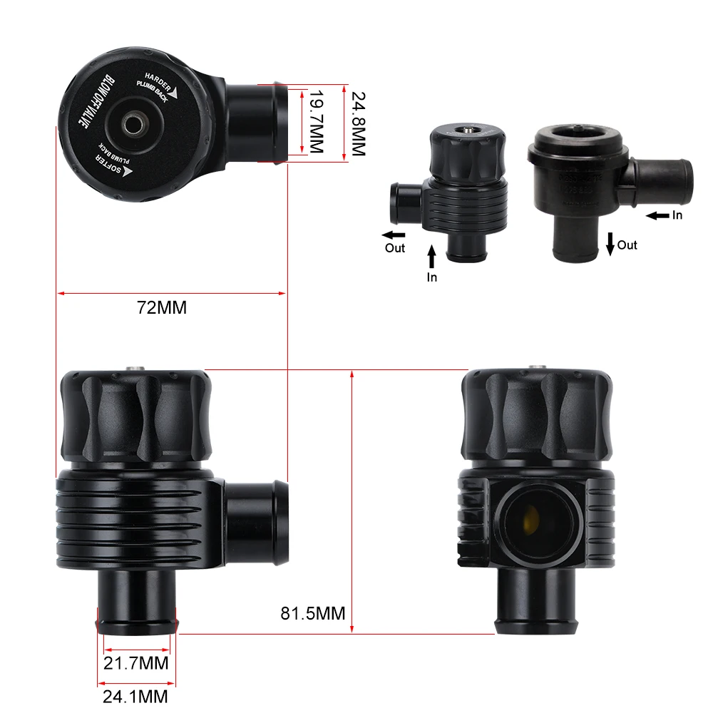 Бесплатная доставка-турбонагнетатель сброс выдувного клапана Универсальный 1 8 Т