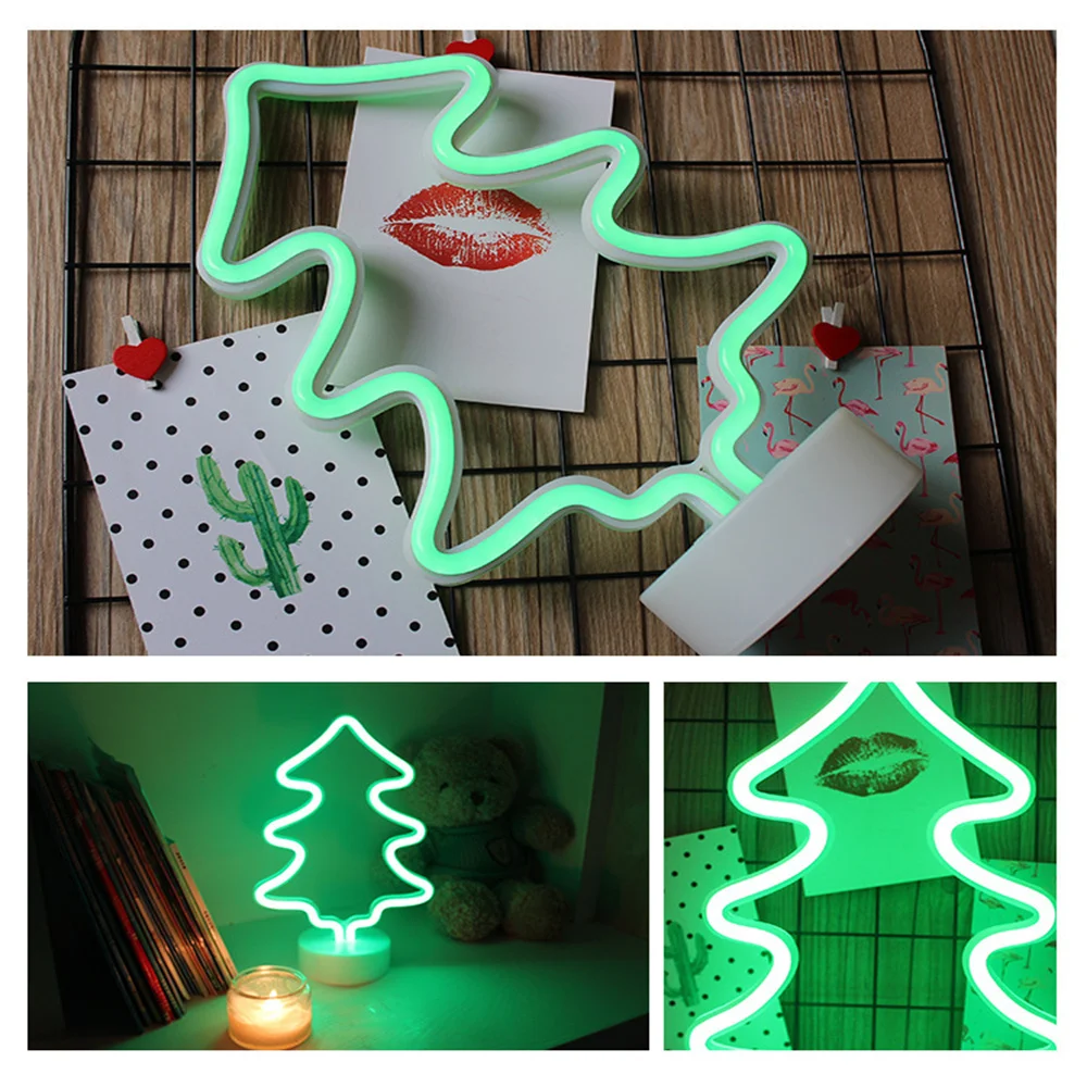 Светодиодная неоновая вывеска с USB праздничный ночник в виде фламинго украшение