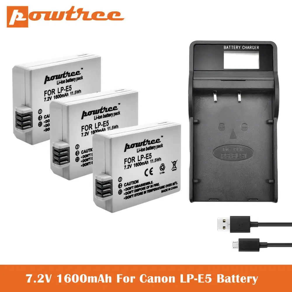 LP E5 сменный аккумулятор светодиодный светодиодное зарядное устройство для Canon EOS