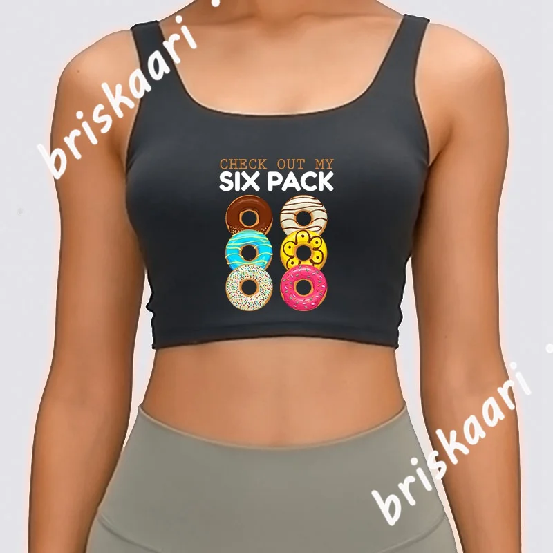 6 шт./упаковка Женская майка с круглым вырезом и надписью | одежда