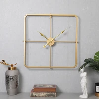 simplicity gold wall clock luxury living room chinese style square big wall clock modern design metal klok decoration ag50zb