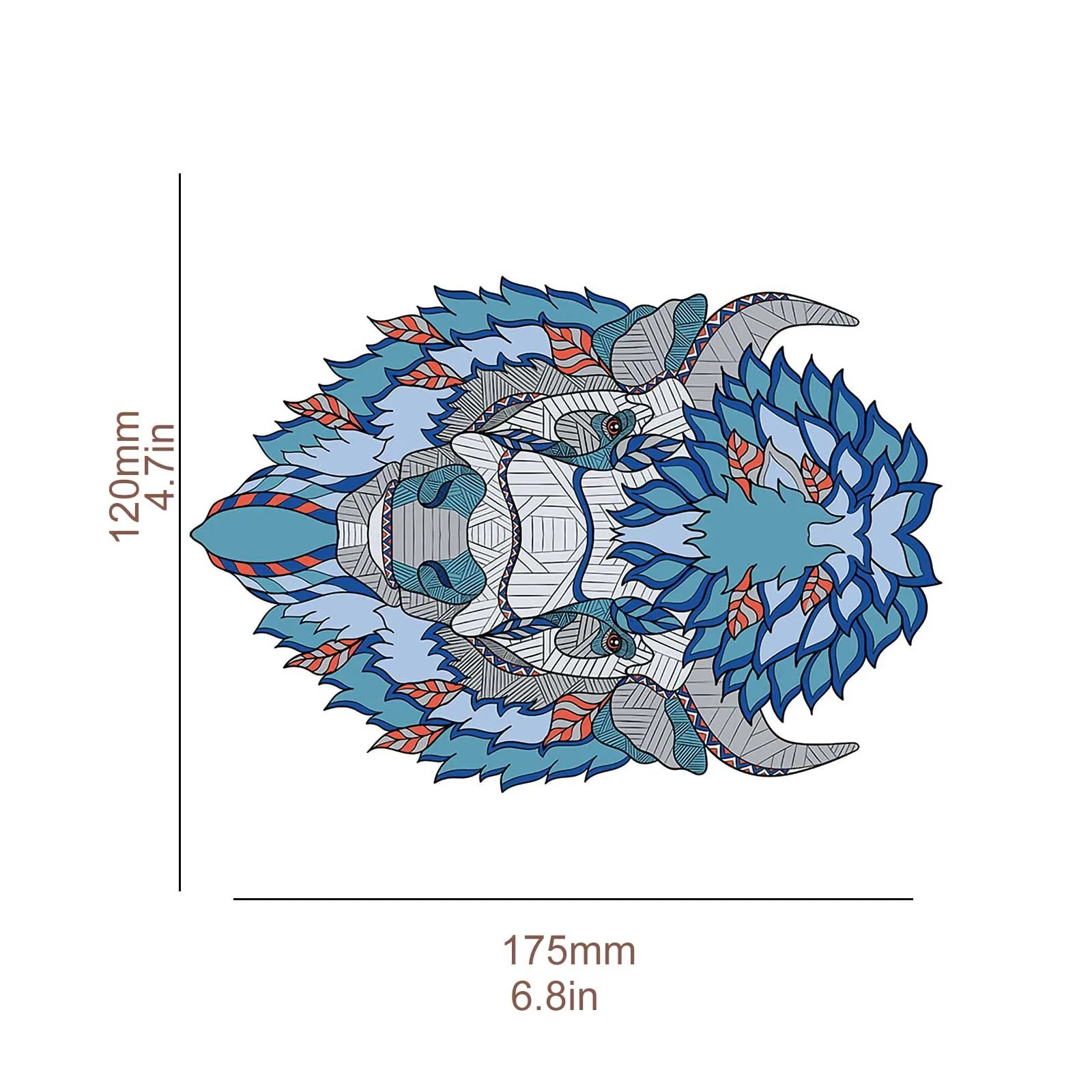 

blue Cattle Puzzles Building block puzzle quality Unique Shape Jigsaw Pieces puzzle adult children gift wooden Puzzles Game