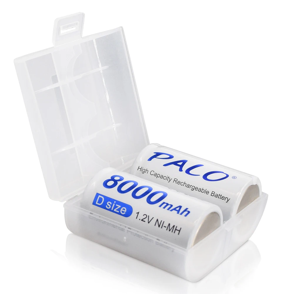 PALO D Size R20 Rechargeable Battery 1.2V NIMH Cell Batteries 8000mAh for Toys Radio Microphone Gas Cooker battery | Электроника