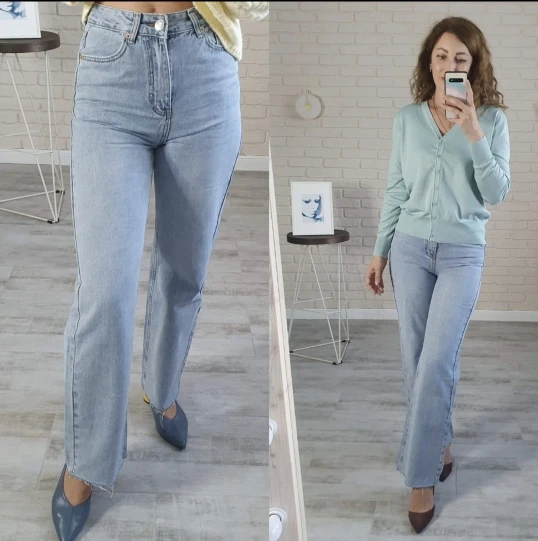 Новинка 2022 Женские винтажные синие и розовые джинсовые брюки повседневные