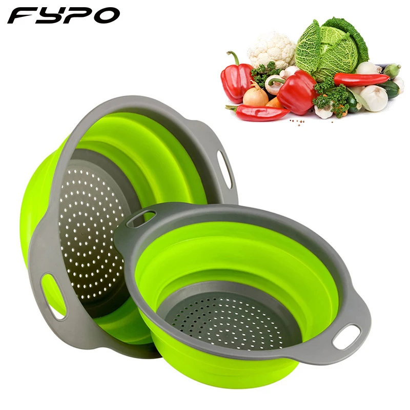 Складной дуршлаг набор силиконовых овощей фруктов инструменты для мытья