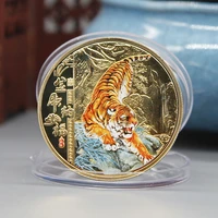 gold silver twelve zodiac tiger tiger coins year of the tiger collectibles 2022 gift chinese culture coin