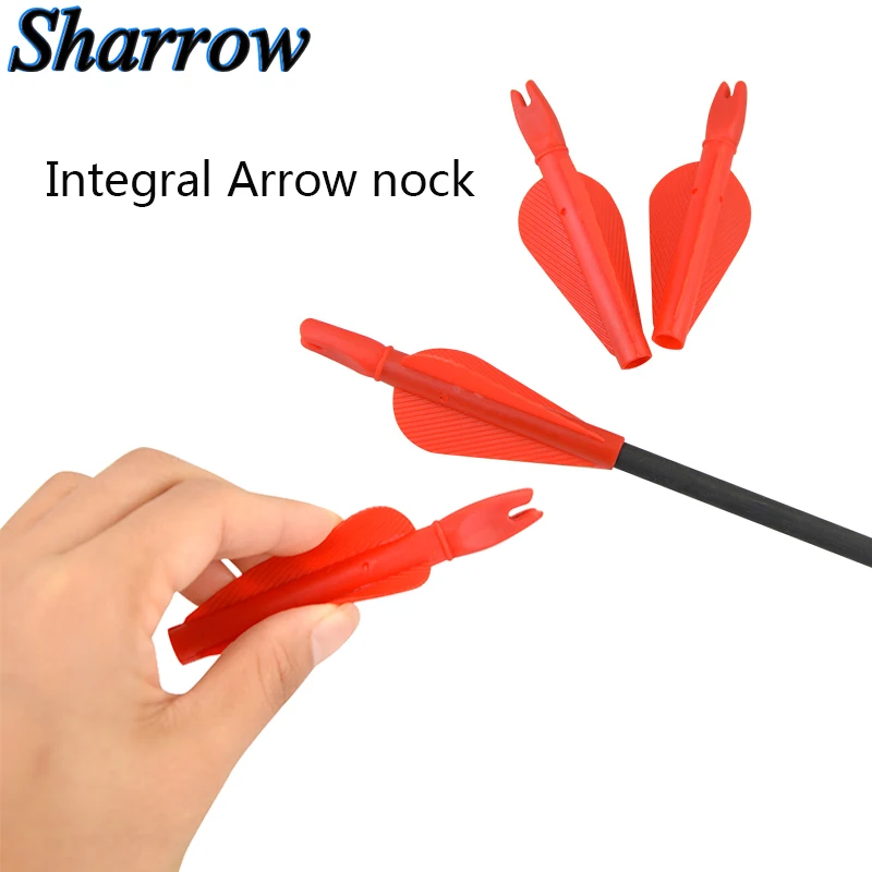 

ID8mm Arrow Nock Overall Arrow Tail Plastic High Quality Nock and Vanes Integral for Fiberglass,carbon,Wooden Arrow Archery