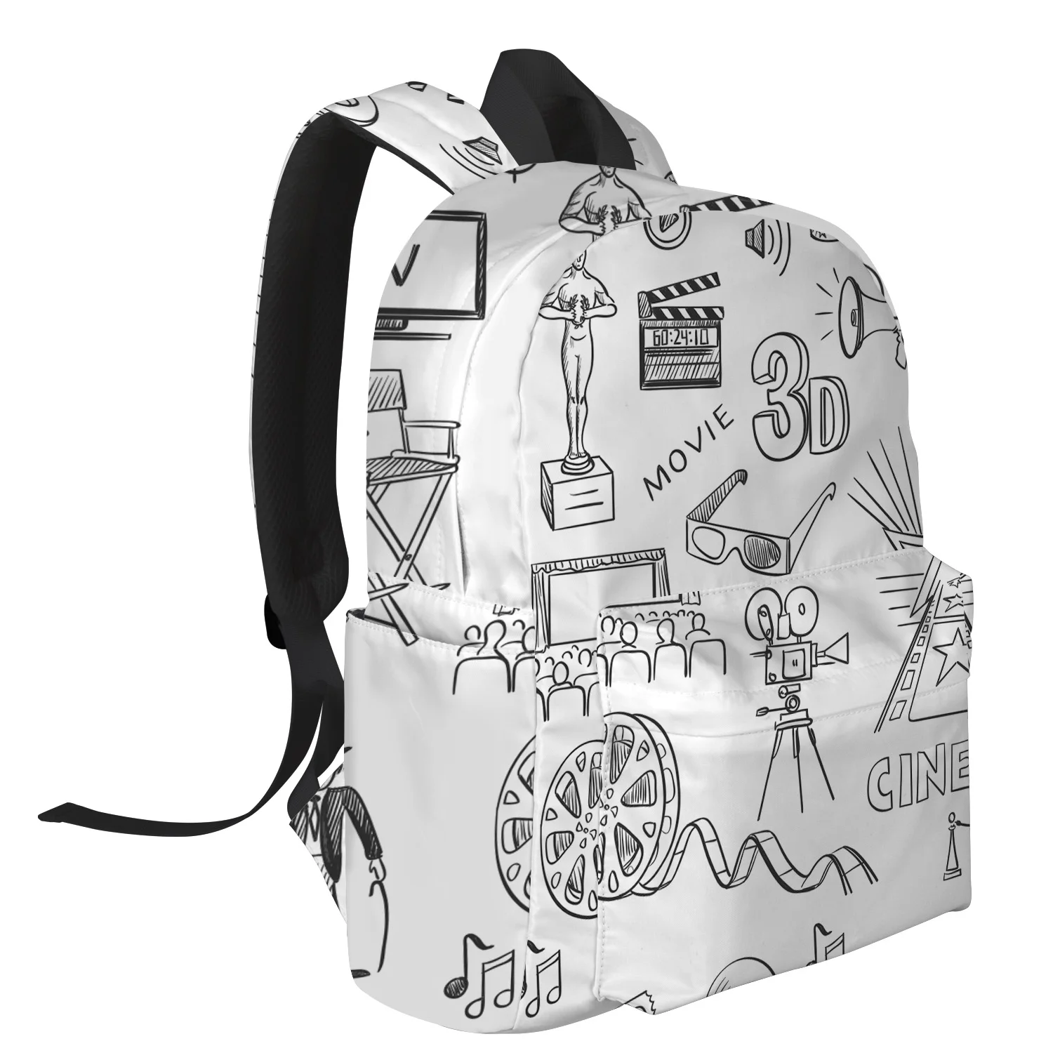 WHEREISART Cartoon Sketch Backpacks Laptop With Usb Charging Port Internal Frame Multipurpose Daypacks Shoulder |