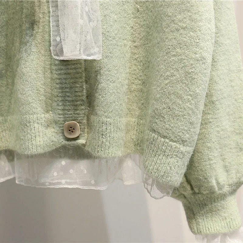 Весна осень новый модный кардиган свитер пальто женская маленькая свежая