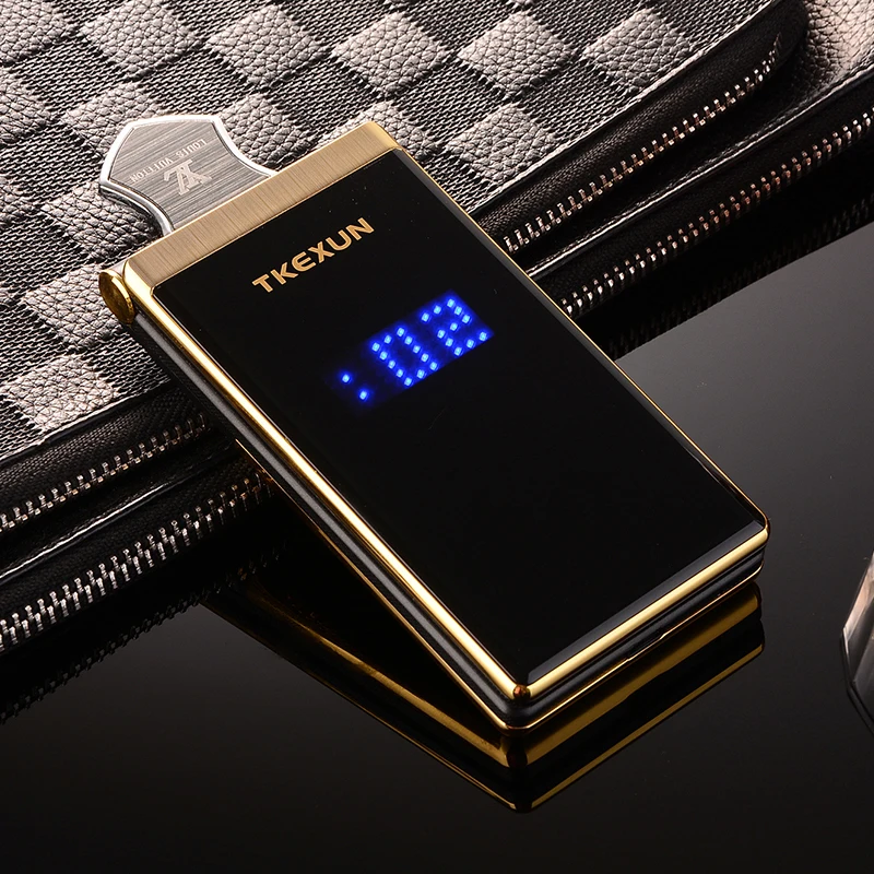 TKEXUN M2 откидной телефон 3," металлический корпус старшая двойная Sim камера MP3 MP4 сенсорный экран Роскошный сотовый телефон