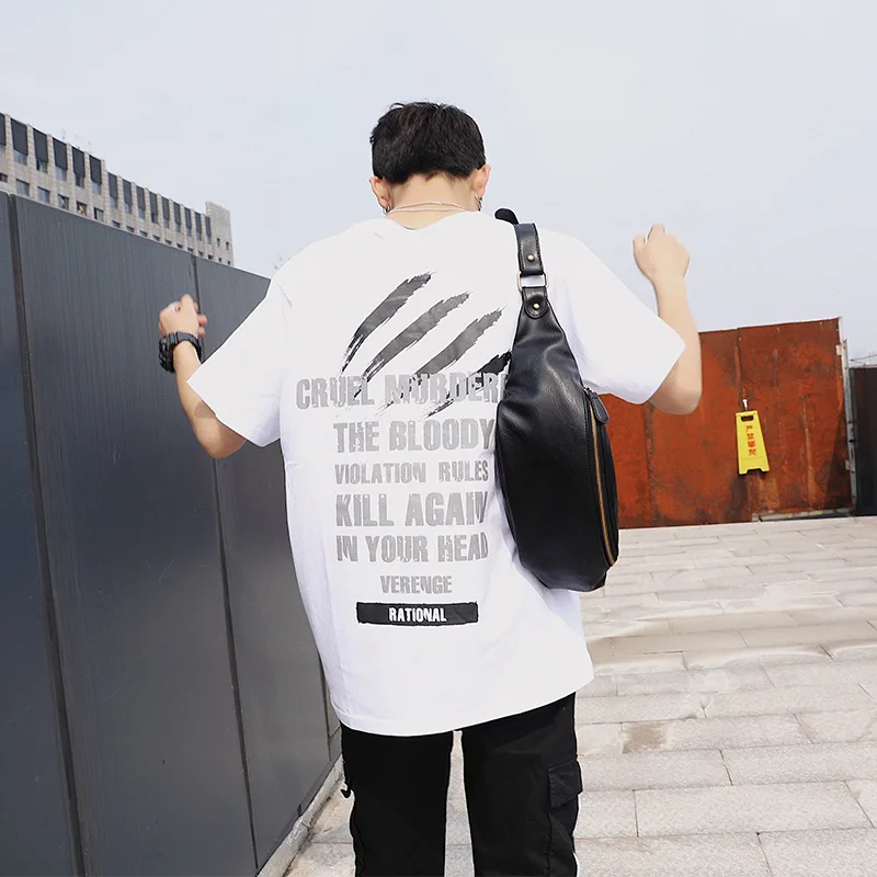 Новинка кожаный мужской пояс MEDADA маленькая нагрудная мужская сумка для отдыха на