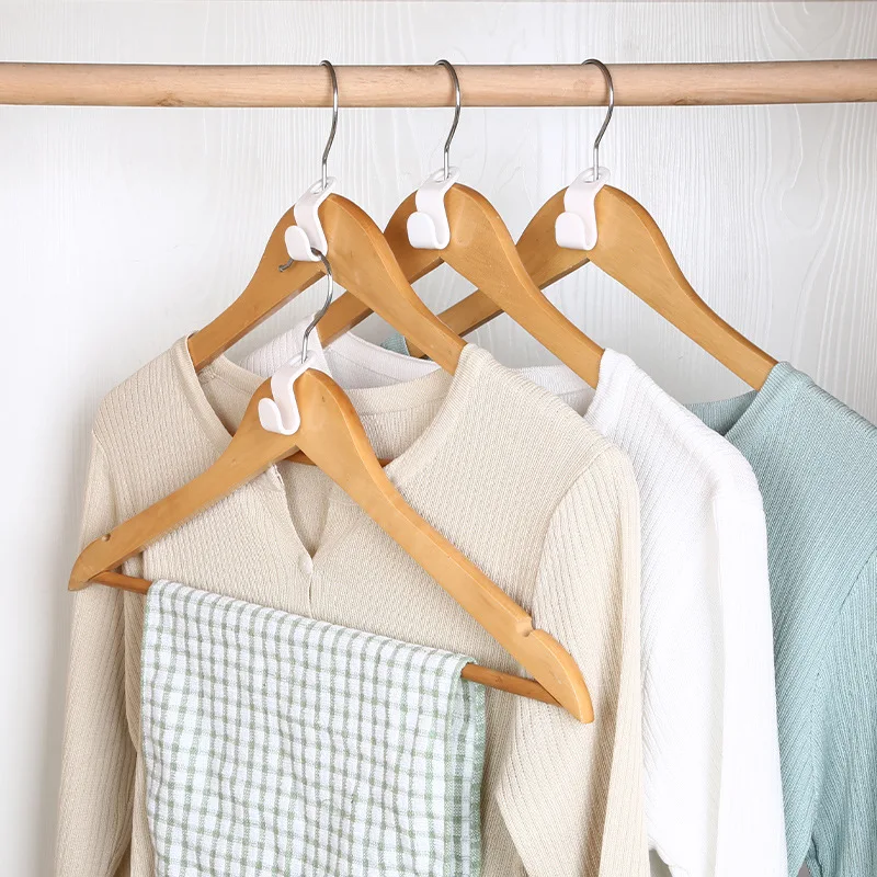

10PC Home Hanger Thickened Plastic Can Be Superimposed To Connect Hook Buckle