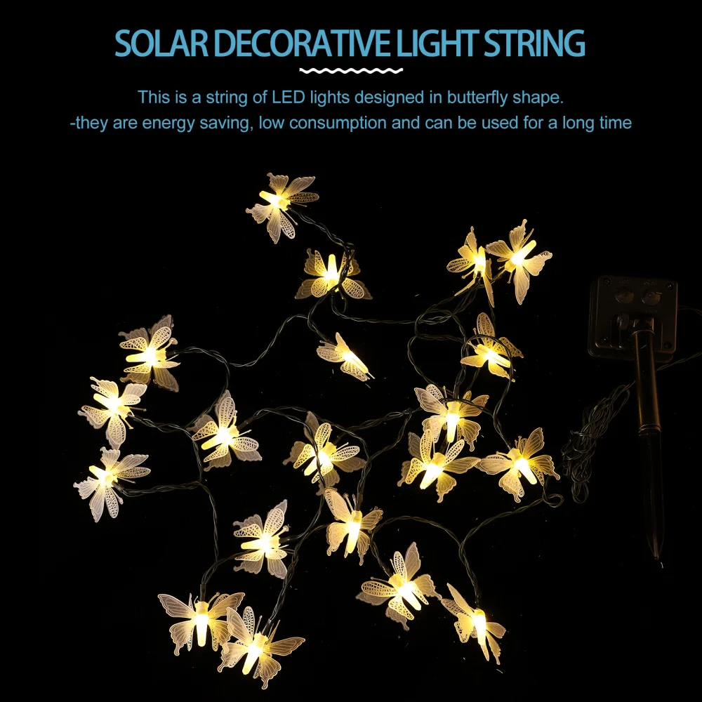

1Pc Butterflies Shaped LED Light String Decoration String Light for Patio Decor