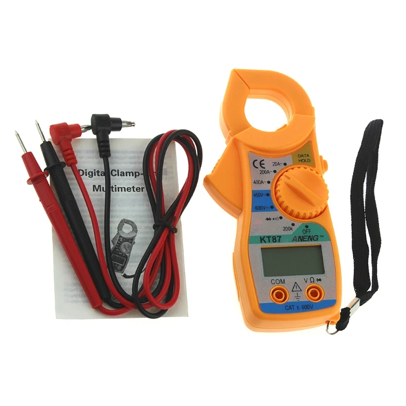 ANENG KT87 Цифровой мультиметр клещи токовые клещи AC/DC тестер