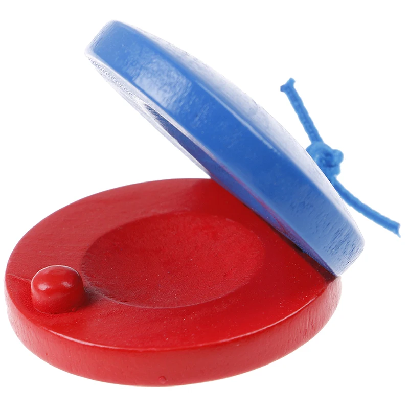 

1Pcs Wooden Castanets Wood Percussion Education Child's Intellectual Development Listening Ability Musical Instrument