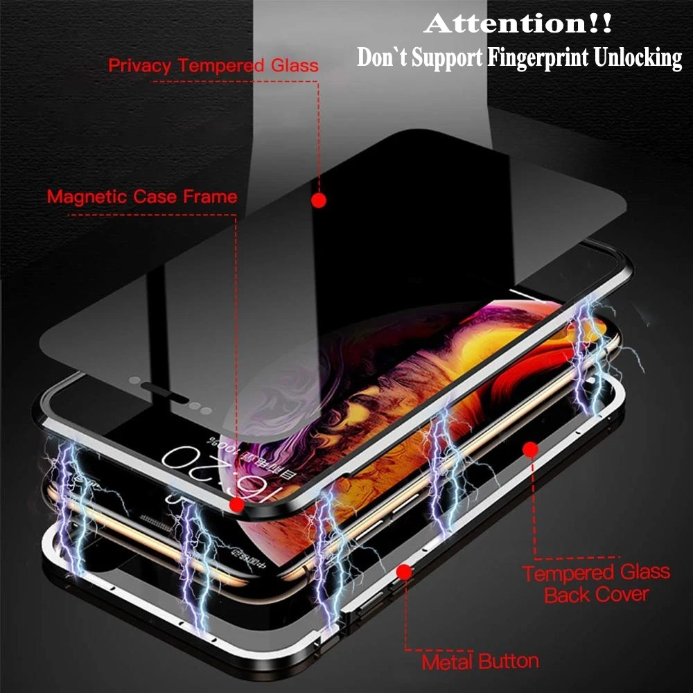 Защитный Магнитный чехол для Samsung Galaxy S10 S8 S9 Note 10 Plus 9 8 S20|metal frame|ultra thinframes brush |