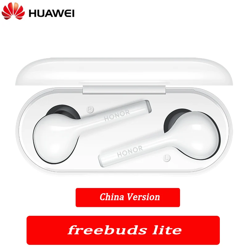 Беспроводные наушники huawei Freebuds lite, водонепроницаемые, с управлением нажатием, Беспроводная зарядка Bluetooth 4,2 - Цвет: china white