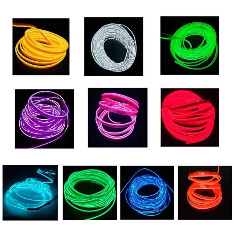 

Neon EL Wire for Car Decoration Glowing Electroluminescent Wire Light Cold Light