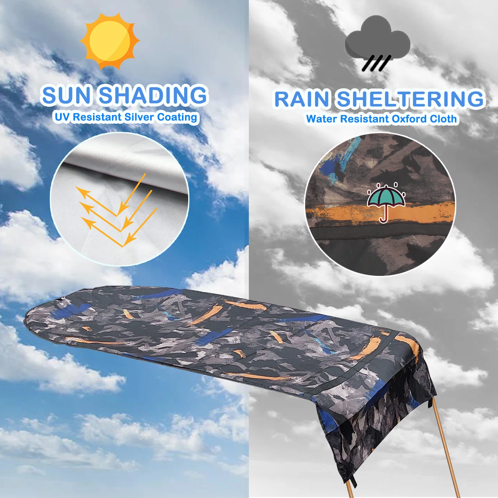 124*63 см Каяк Лодка каноэ навес от солнца водонепроницаемый тент палатка с сумкой