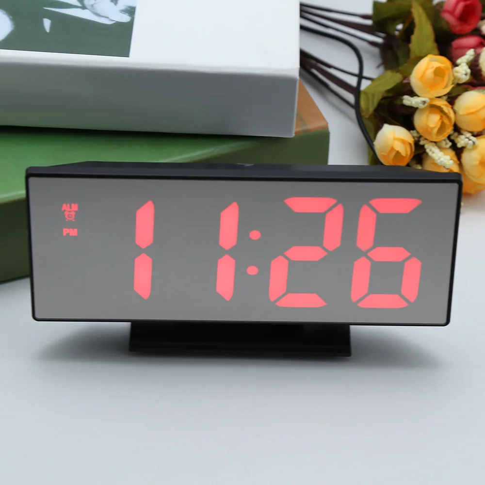 Настольный usb кабель Reloj Despertador светодиодный цифровой будильник зеркальные часы