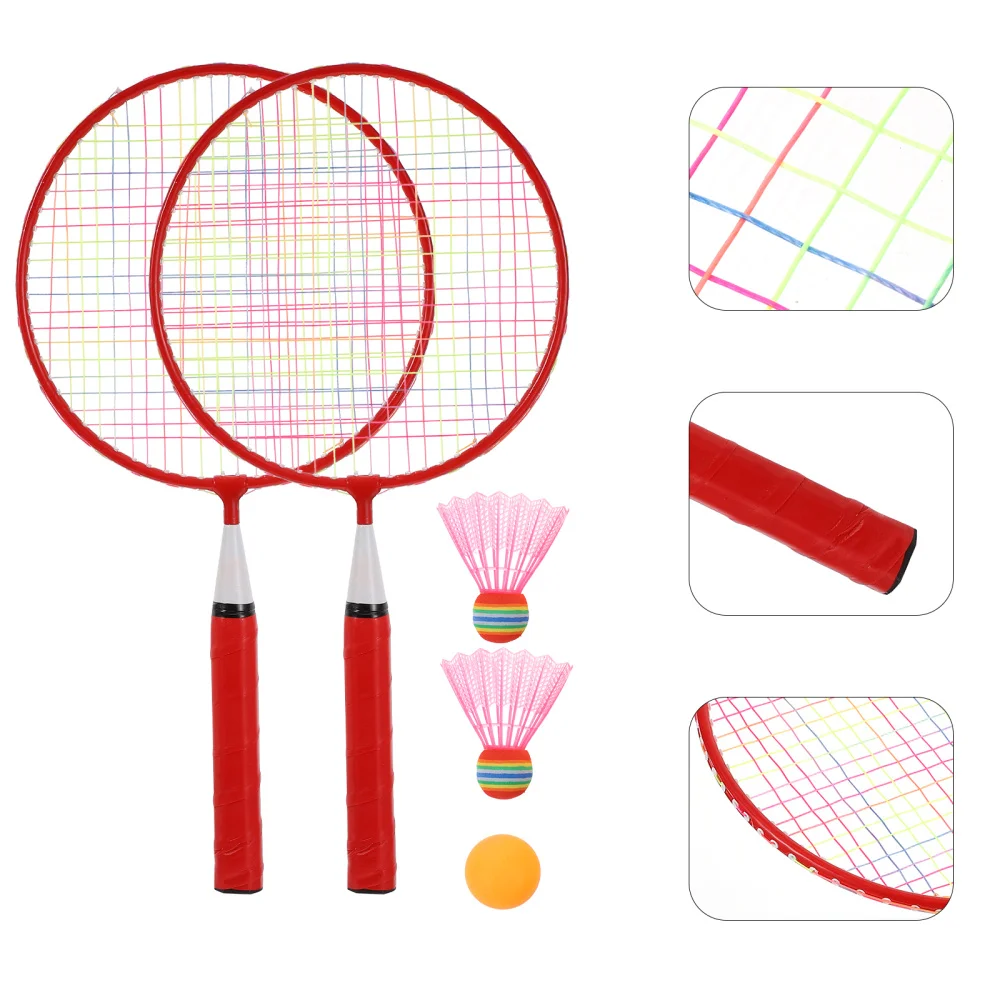 

1 Set Portable Kids Badminton Racket Set Sports Training Leisure Toys