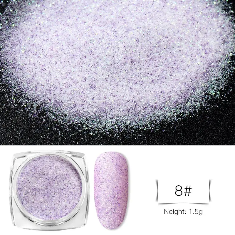0.2g Ice Transparent Mirror Nail Glitter Powder Mirror Glitter UV Gel Pigment Magic Chrome Dust 6 Colors Nail Art Decorations - Цвет: W4819