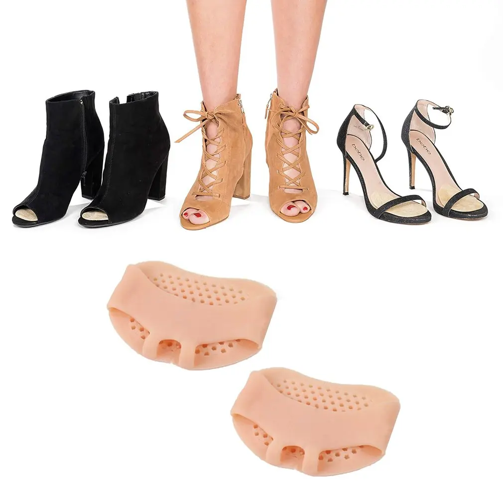 

1 Pair Silicone Forefoot Meta tarsal Pain Relief Foot Orthosis Massage Anti-slip Protector High Heel Elastic Foot Care Cushion