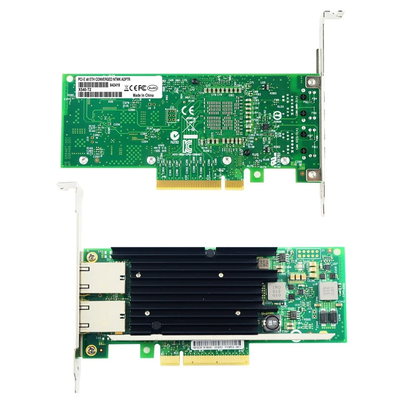 Сетевая карта 10 Гб PCI-E NIC для штатива с чипом X540 двойной медный порт RJ45 PCI Express X8