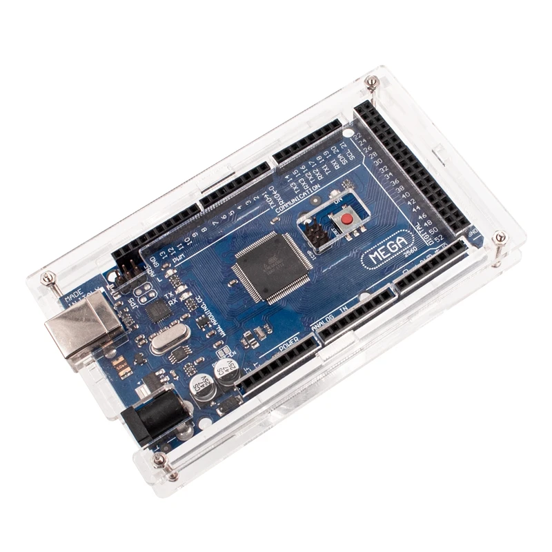 Прозрачный глянцевый акриловый корпус совместим с arduino Mega 2560 R3 чехол без платы