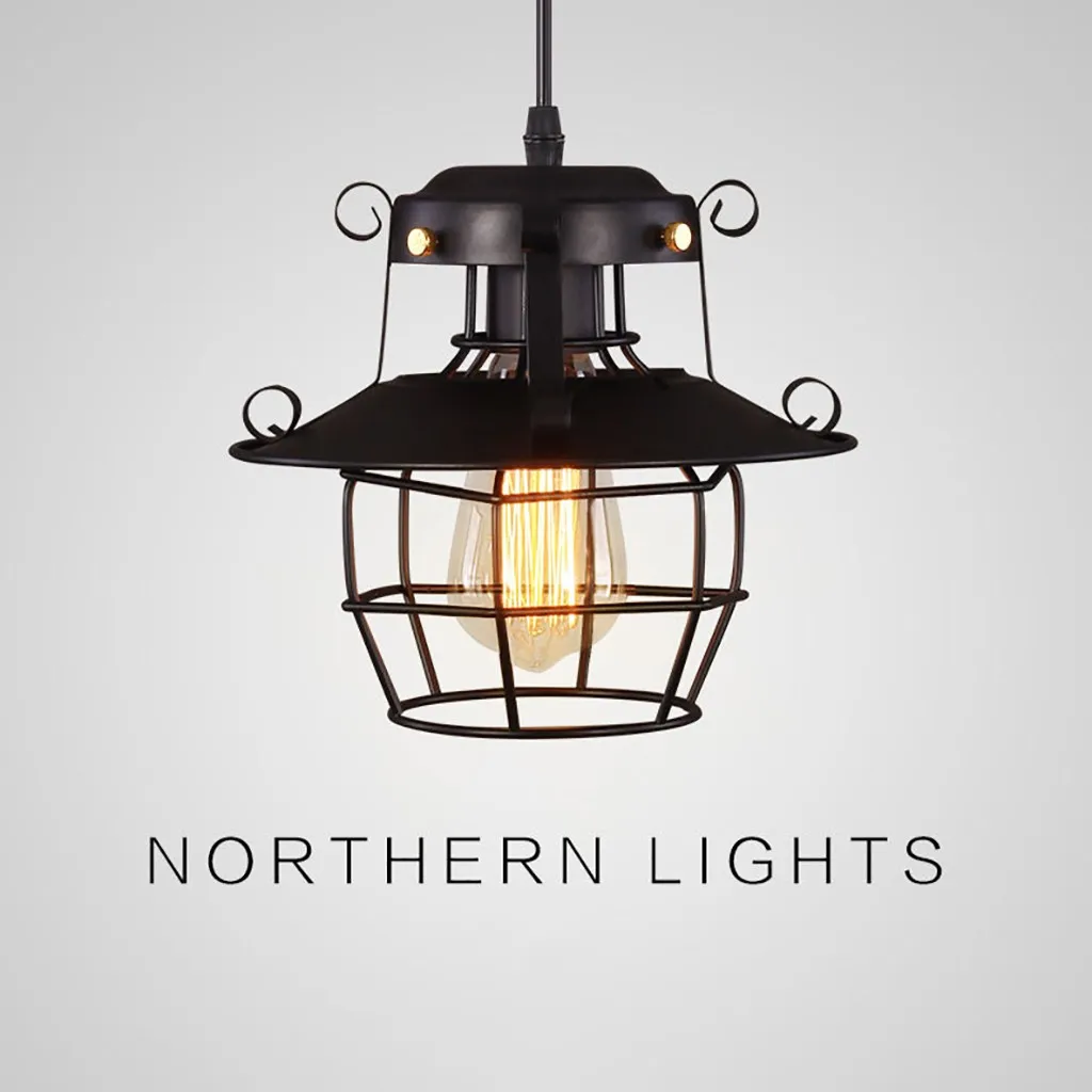 Металлическая клетка для рыбака винтажный подвесной светильник в промышленном