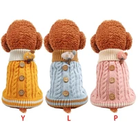 small dog cat knited sweater dog jumper with cartoon design puppy hoodie winter warm clothes apparel pet supplies dog sweater