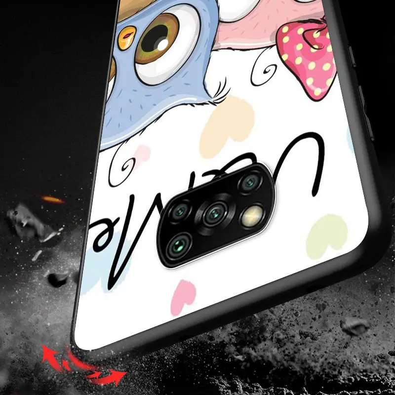 

Cute Owl Hearts Lover For Xiaomi POCO M3 M2 C3 X3 X2 F2 F1 NFC Pro Xiaomi Mi Play Mix 3 A3 A2 A1 6 5 lite Phone Case