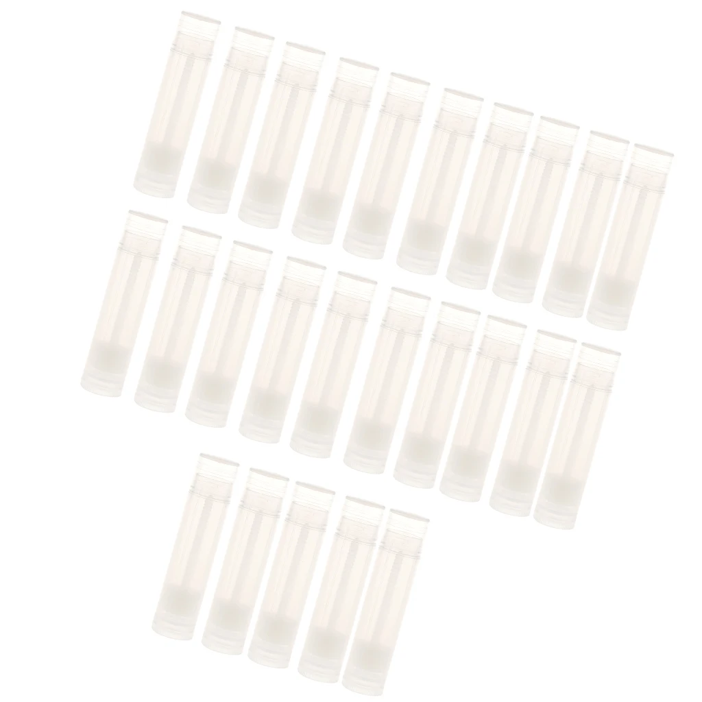 

25 Pieces 5g Travel Empty Lip Balm DIY Tubes Cosmetic Containers