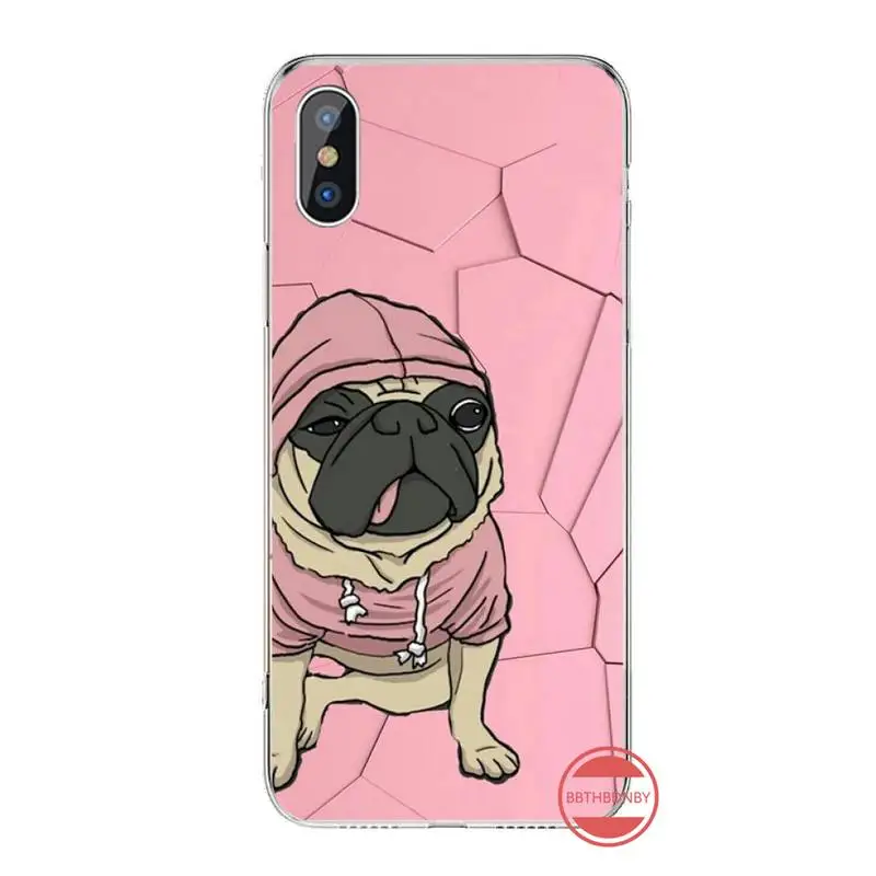 

Pug French Bulldog cute cartoon Phone Case For iphone 12 5 5s 5c se 6 6s 7 8 plus x xs xr 11 pro max mini luxury shell coque
