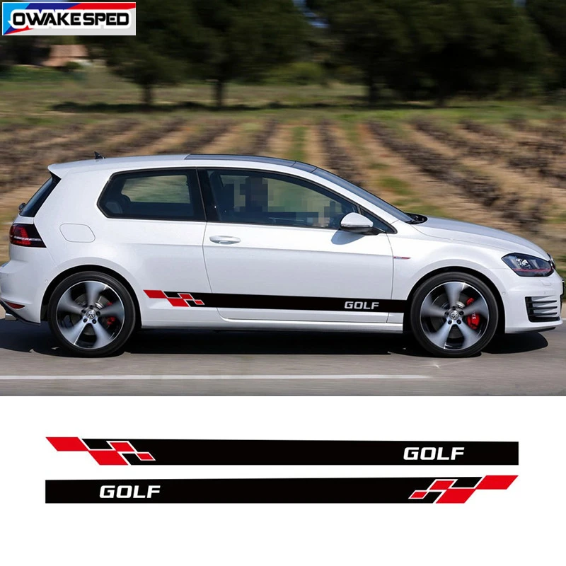 Спортивные полосатые наклейки на боковую дверь автомобиля декор кузова