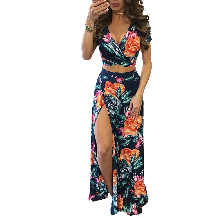 

2021 classic two piece Floral Dress