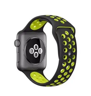 Силиконовый браслет для наручных часов Apple Watch серии 1/2/3/4/5 для наручных часов iwatch, спортивный ремешок браслет 38/40/42/44 мм