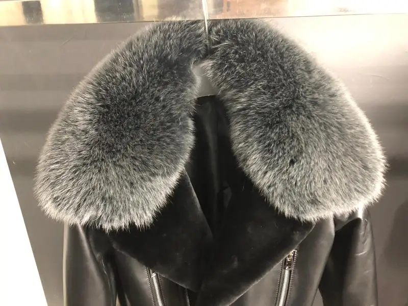 Куртка женская из натуральной овечьей кожи теплая тонкая шуба натурального меха