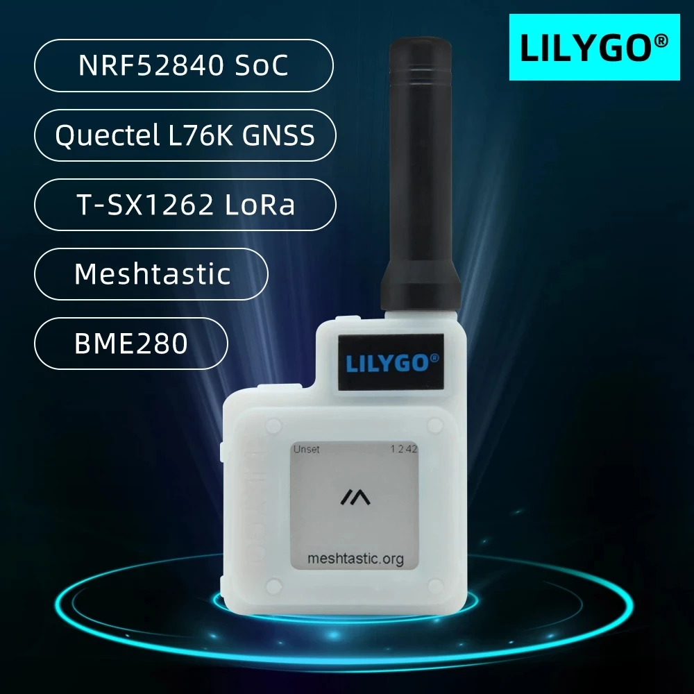 LILYGO® TTGO T-Echo Meshtastic 433 / 868 915MHz Module BME280 NRF52840 SX1262 LORA GPS RTC 1.54 E-Paper BLE NFC for Arduino | Электроника