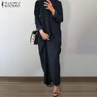 Сарафан женский в турецком стиле, свободная мусульманская одежда в турецком стиле, однотонный мусульманский сарафан с длинным рукавом, лето