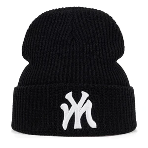 Шапка-бини, повседневная, зимняя, теплая, вязаная, с надписью MY, 2019