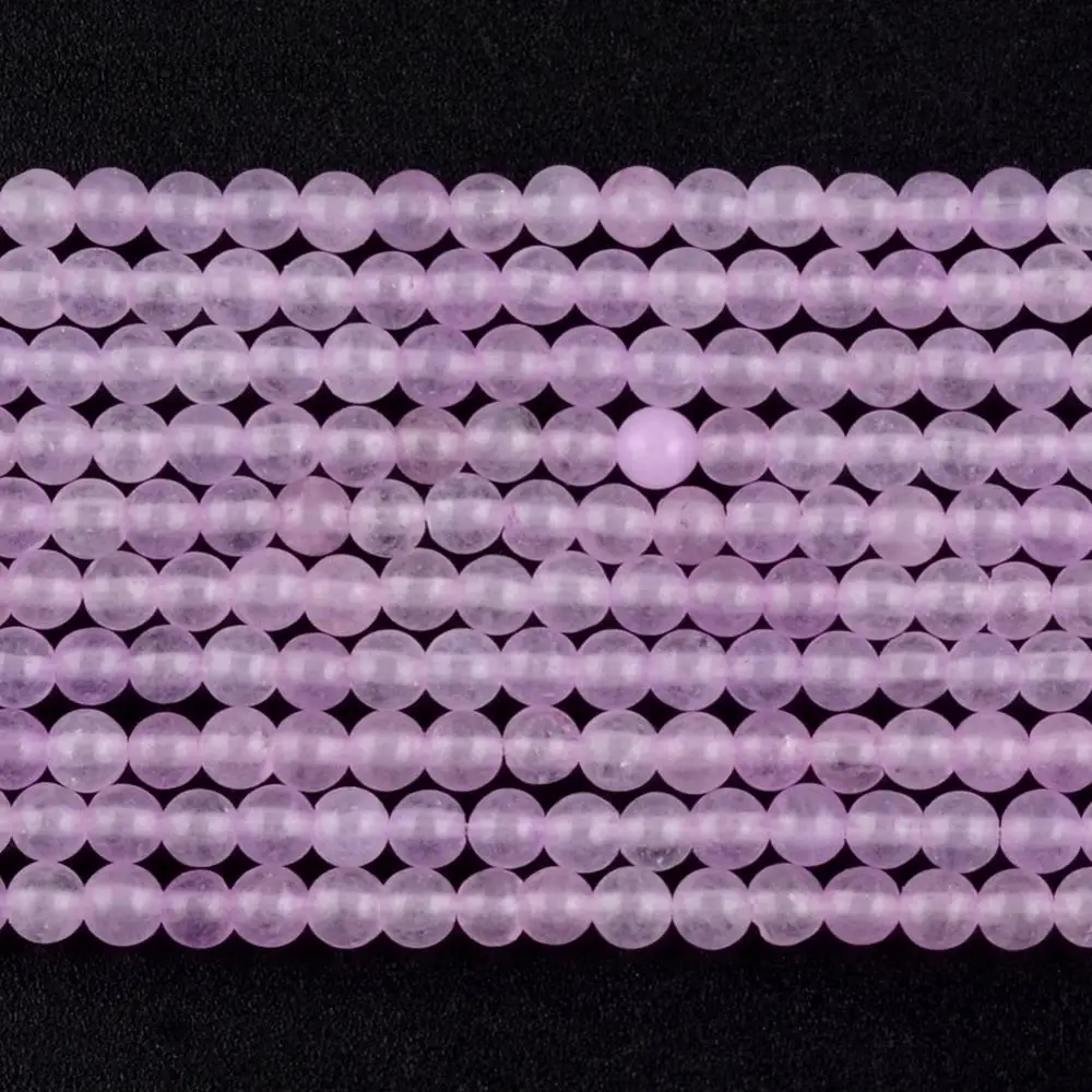 Wholasale Violet Purple Jades 3mm 122pcs Natural Stone Round Beads For Jewelry Making Spacer Loose Diy Bracelet 15inches | Украшения и