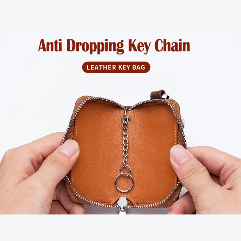 Чехол для автомобильного ключа с дистанционным управлением из натуральной кожи