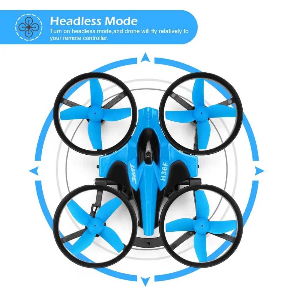 Мини-Дрон JJRC H36F Радиоуправляемый 3 в 1 режим удержания высоты Безголового полета